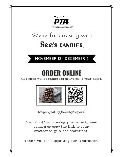 Sees Candies fundraiser flyer